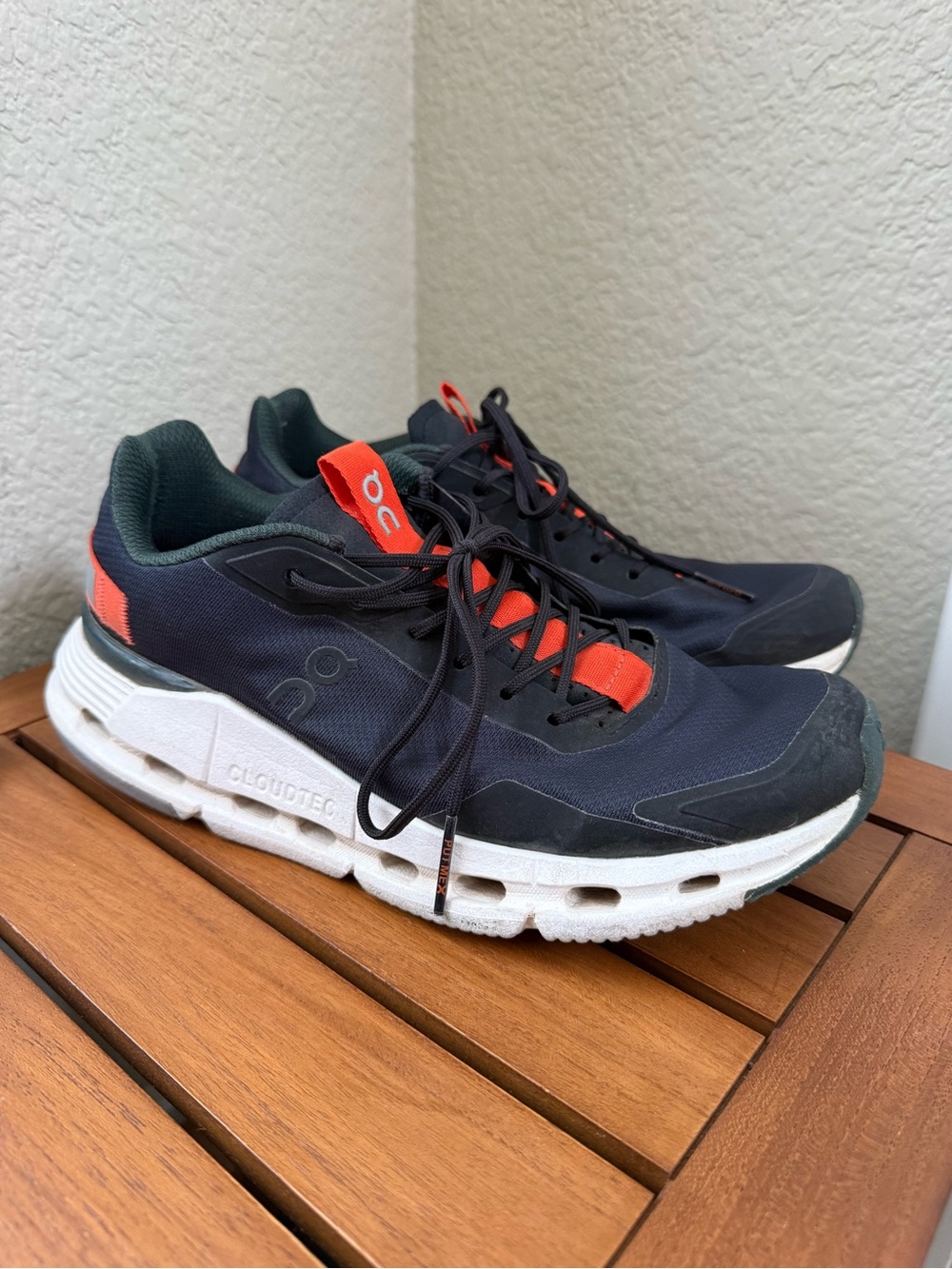 On Running Cloudtec Navy/Orange Running Shoes W 7.5